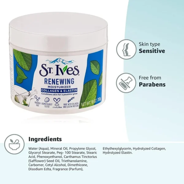 St. Ives Collagen and Elastin Moisturizer 283g - Image 3