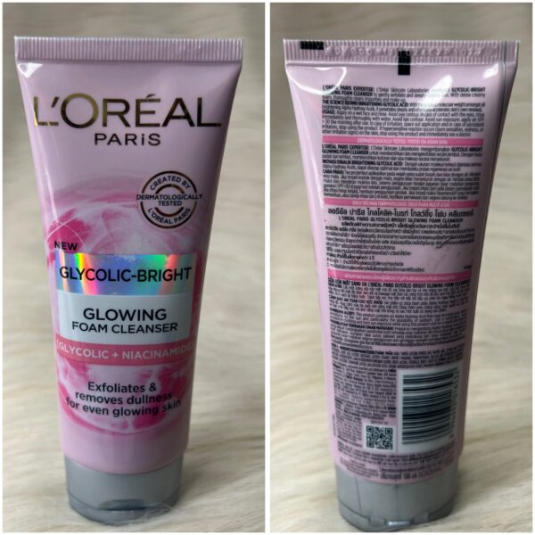 Loreal Glycolic Bright Glowing Daily Cleanser Foam 100ml - Image 3