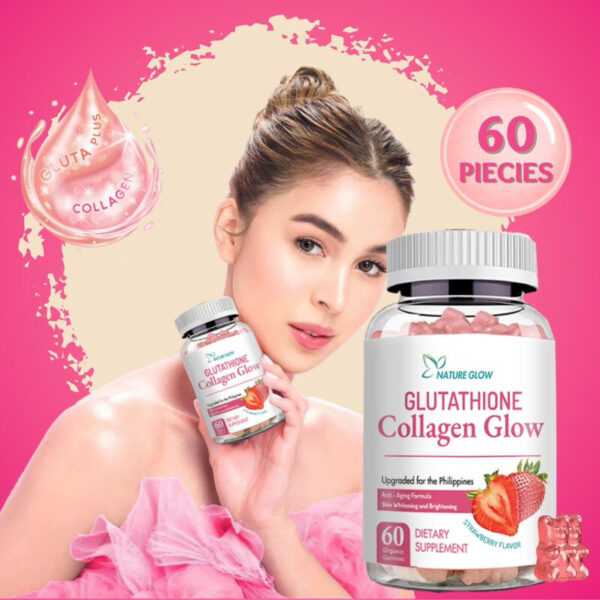 Glutathione Collagen Glow - Strawberry Flavor – 60 Gummies - Image 2