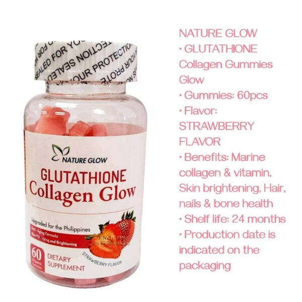 Glutathione Collagen Glow - Strawberry Flavor – 60 Gummies - Image 3