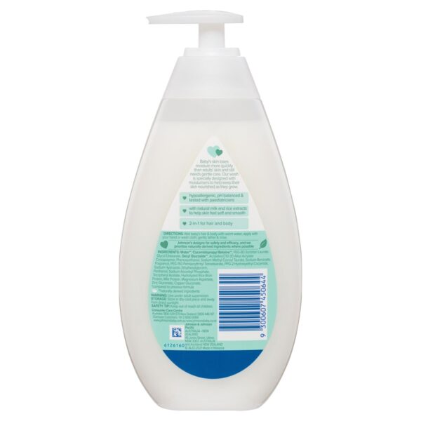 Johnson's Baby Milk +Rice Baby Bath 500ml - Image 4
