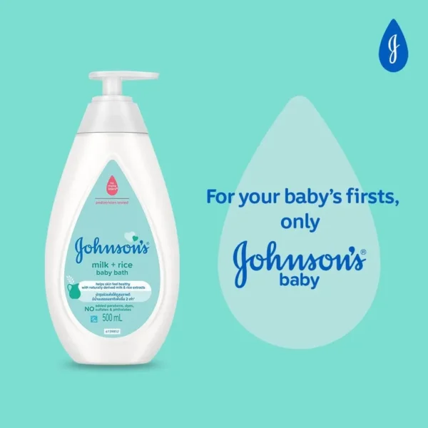 Johnson's Baby Milk +Rice Baby Bath 500ml - Image 3