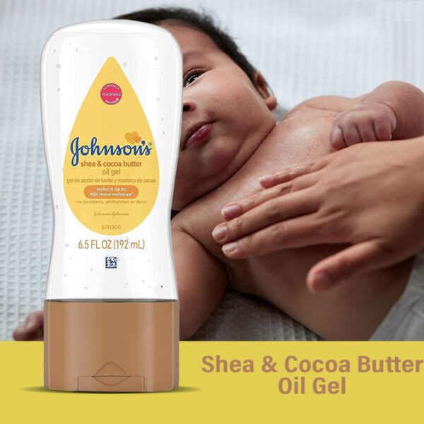 Johnson's Baby Oil Gel Enriched With Shea and Cocoa Butter 192ml - Image 4