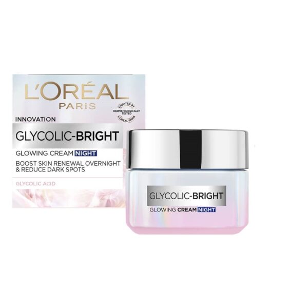 Loreal Glycolic Bright Glowing Night Cream 50ml - Image 2