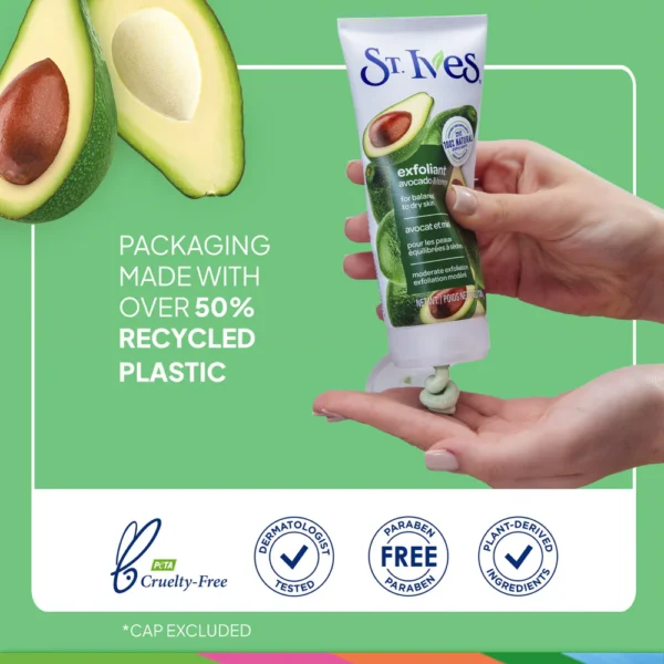 St. Ives Exfoliant Avocado and Honey for Balanced to Dry Skin 170g - Image 2
