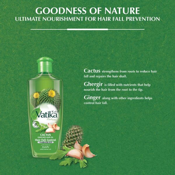 Vatika Naturals Cactus Hair Oil 200 ml - Image 3
