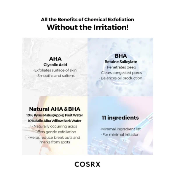 Cosrx AHA/BHA Clarifying Treatment Toner 150ml - Image 3