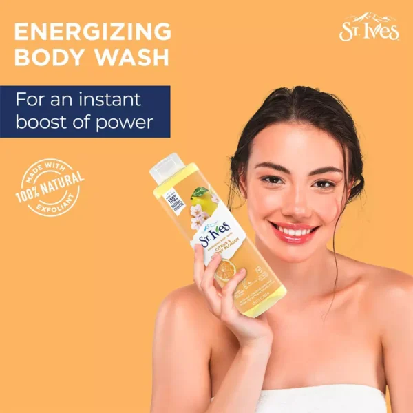 St. Ives Energising Citrus & Cherry Blossom Body Wash 650ml - Image 4