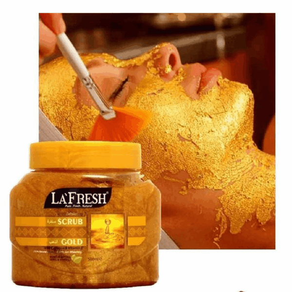 La’Fresh Gold Face & Body Scrub 500ml - Image 4