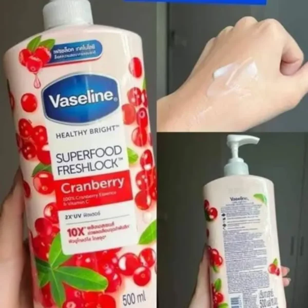 Vaseline Healthy Bright Superfood Freshlock Cranberry Body Lotion 320ml - Image 2