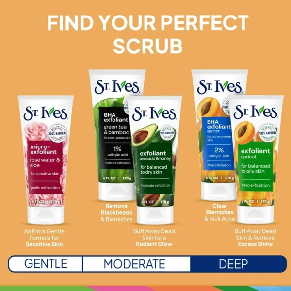St. Ives BHA Face Exfoliant Apricot Facial Exfoliator for Acne Prone Skin 170g - Image 4
