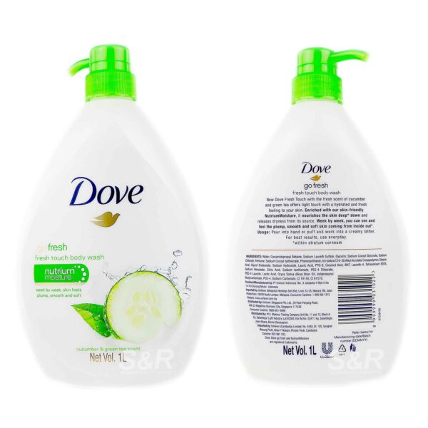 Dove Go Fresh Touch Body Wash with Cucumber & Green Tea Scent 1L - Image 3