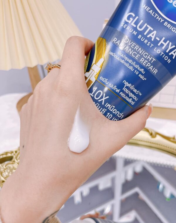 Vaseline Gluta Hya Over Night Radiance Repair Serum Burst Body Lotion 300ml - Image 4