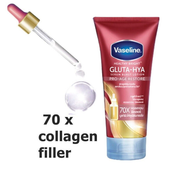 Vaseline Healthy Bright Gluta-Hya Serum Burst Lotion Pro - Age Restore 300ml - Image 4