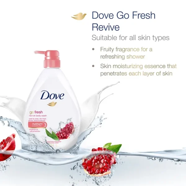 Dove Go fresh Revive Body Wash 550ml - Image 2