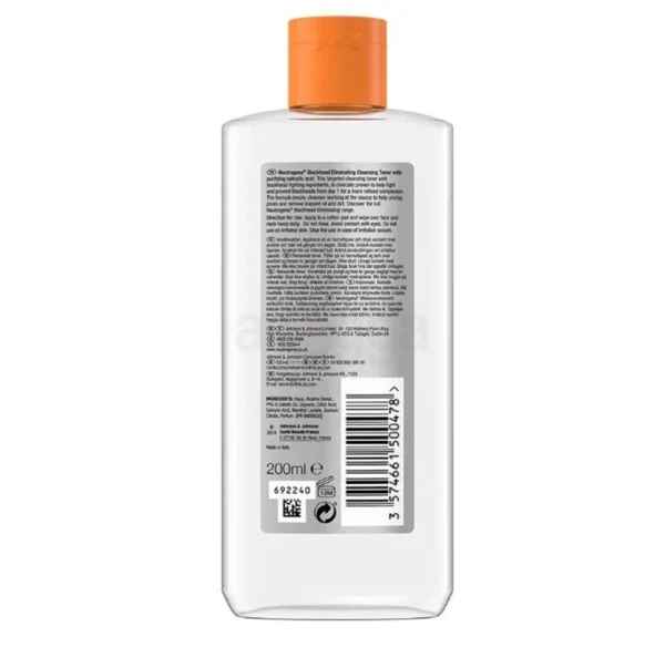 Neutrogena BlackHead Cleansing Toner 200ml - Image 2