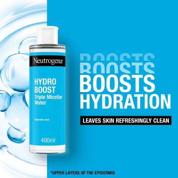 Neutrogena hydro boost Triple micellar water hyaluronic acid 400ml - Image 3
