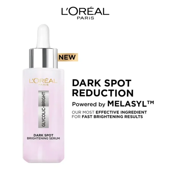 L'Oreal Paris Glycolic Bright Dark Spot Brightening Serum with 8% Melasyl + Glycolic + Niacinamide 30ml - Image 3