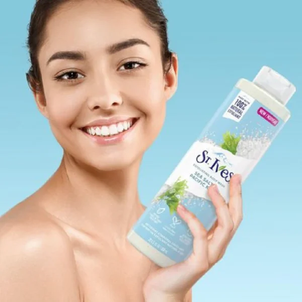 St. Ives Exfoliating Body Wash Sea Salt & Pacific Kelp 650ml - Image 3