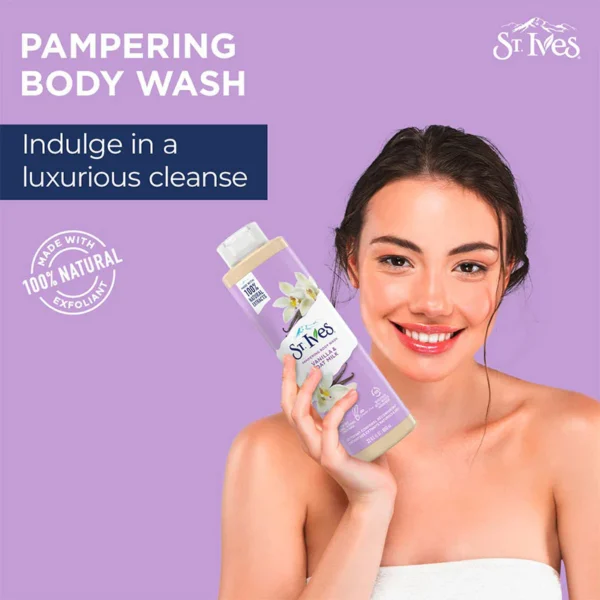 St. Ives Vanilla & Oat Milk Pampering Body Wash 650ml - Image 4