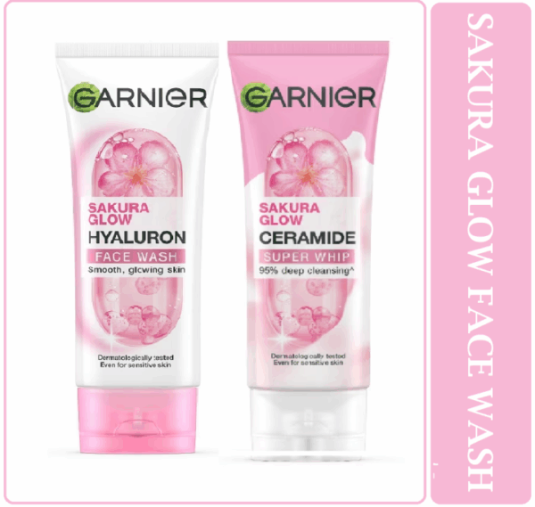 Garnier Sakura Cleansing Foam Facewash 100ML - Image 2