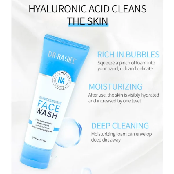Dr. Rashel Hyaluronic Acid Moisturizing Face Wash 100g - Image 3