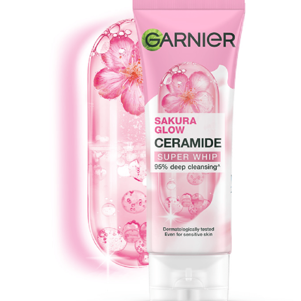 Garnier Sakura Cleansing Foam Facewash 100ML - Image 4