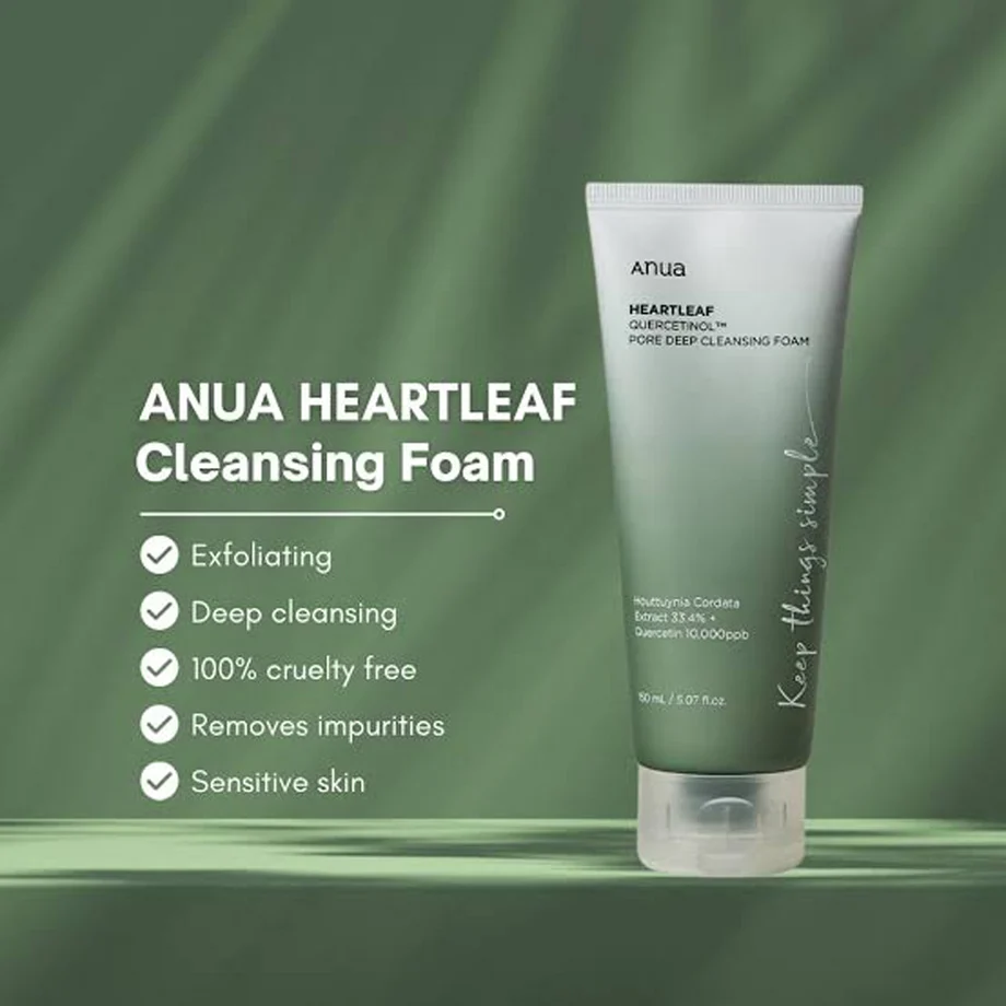 Anua Heartleaf Quercetinol Pore Deep Cleansing Foam - 150ml - Image 2