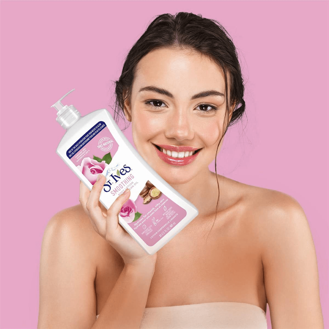 St. Ives Smoothing Rose & Argan oil body Lotion 621ml - Image 3