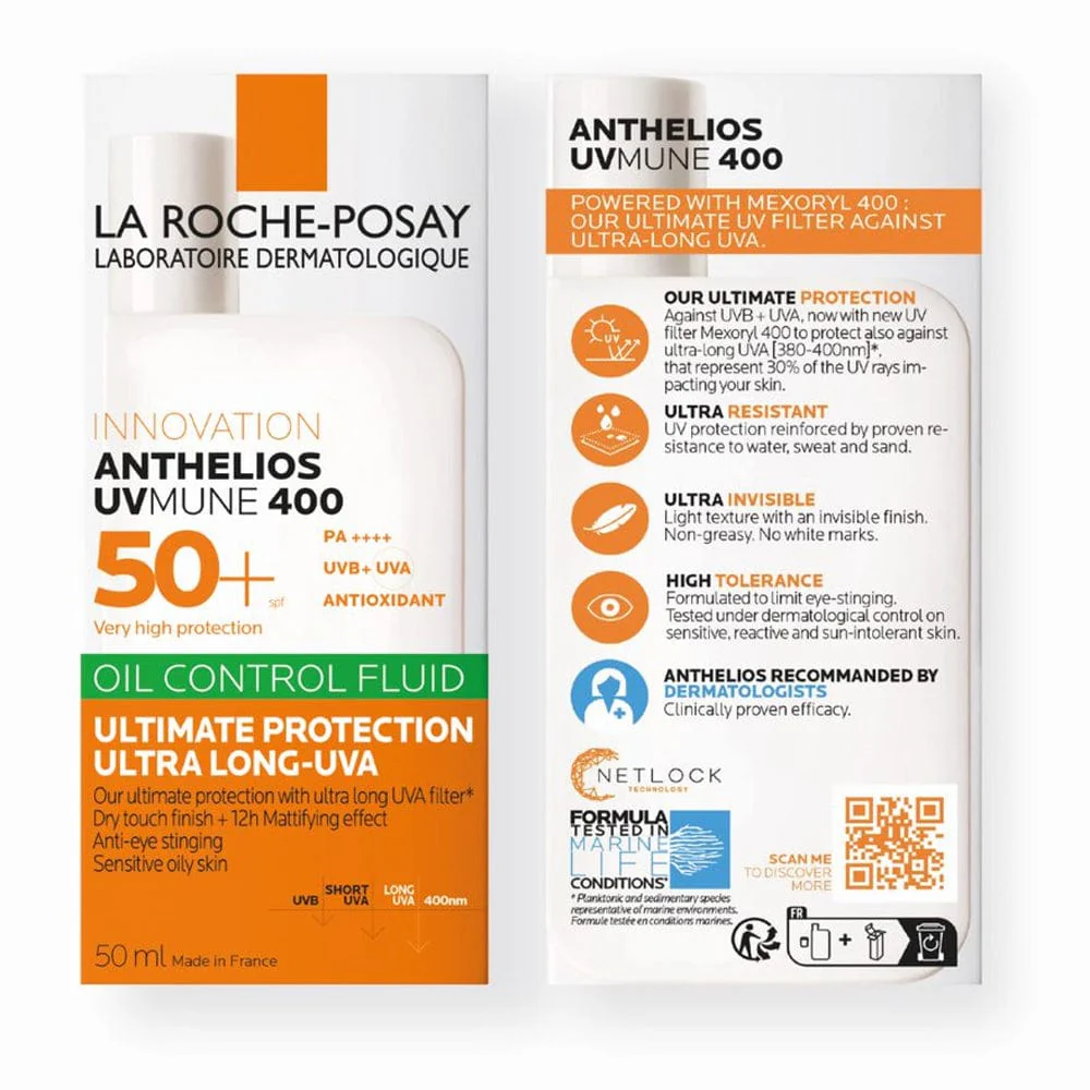 la Roche posay Anthelios UVMune 400 Oil Control Invisible Fluid SPF50+ 50ml - Image 3
