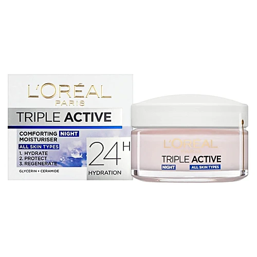 L'Oréal Paris Triple Active Night Cream (50ml) - Image 3