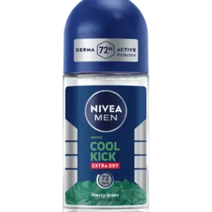 NIVEA Cool Kick Extra Dry Male Deodorant Roll-On 50ml (Freezy Green)