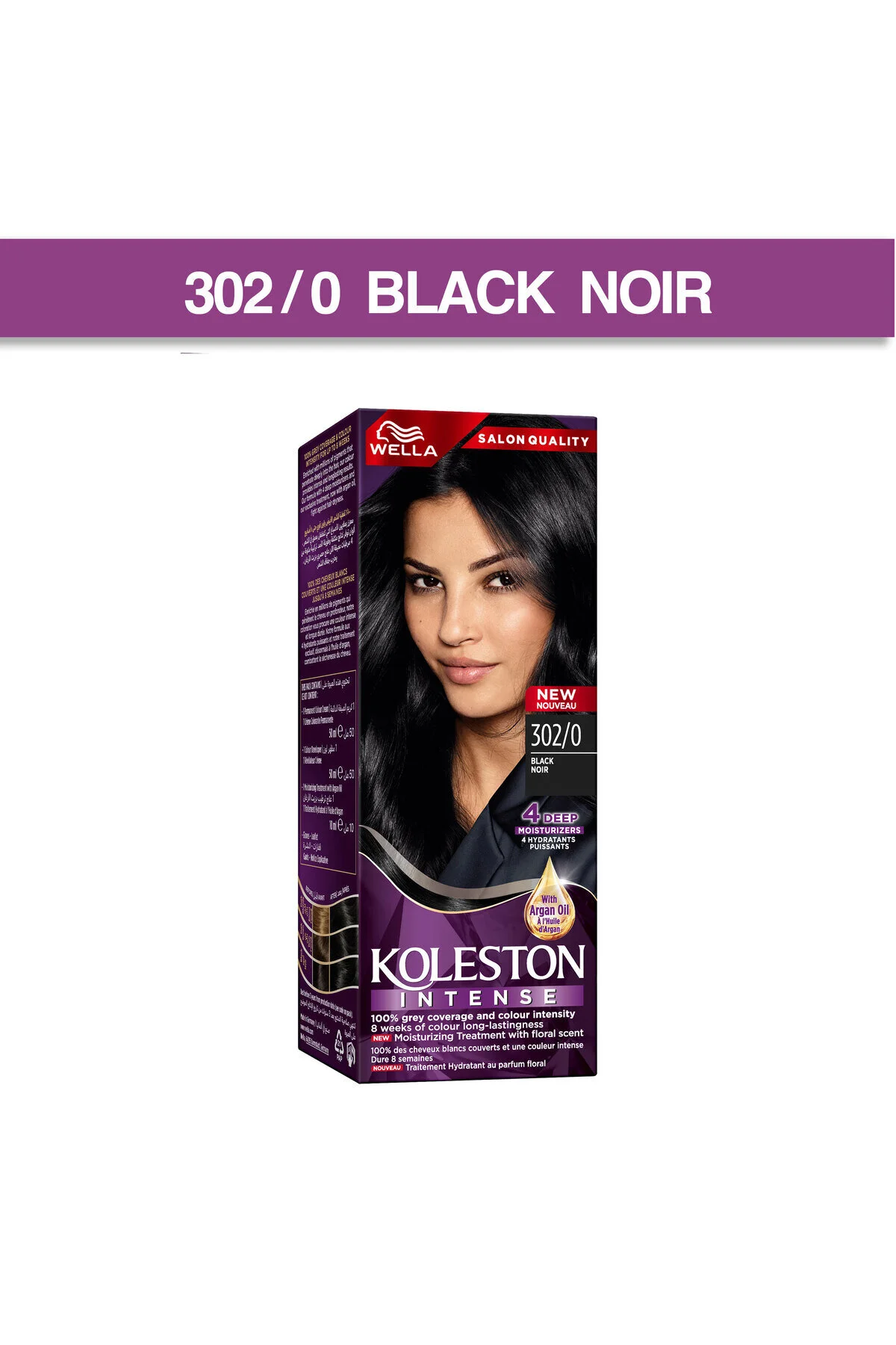 Wella Koleston Intense Hair Colour 302/0 (Black) - Image 2