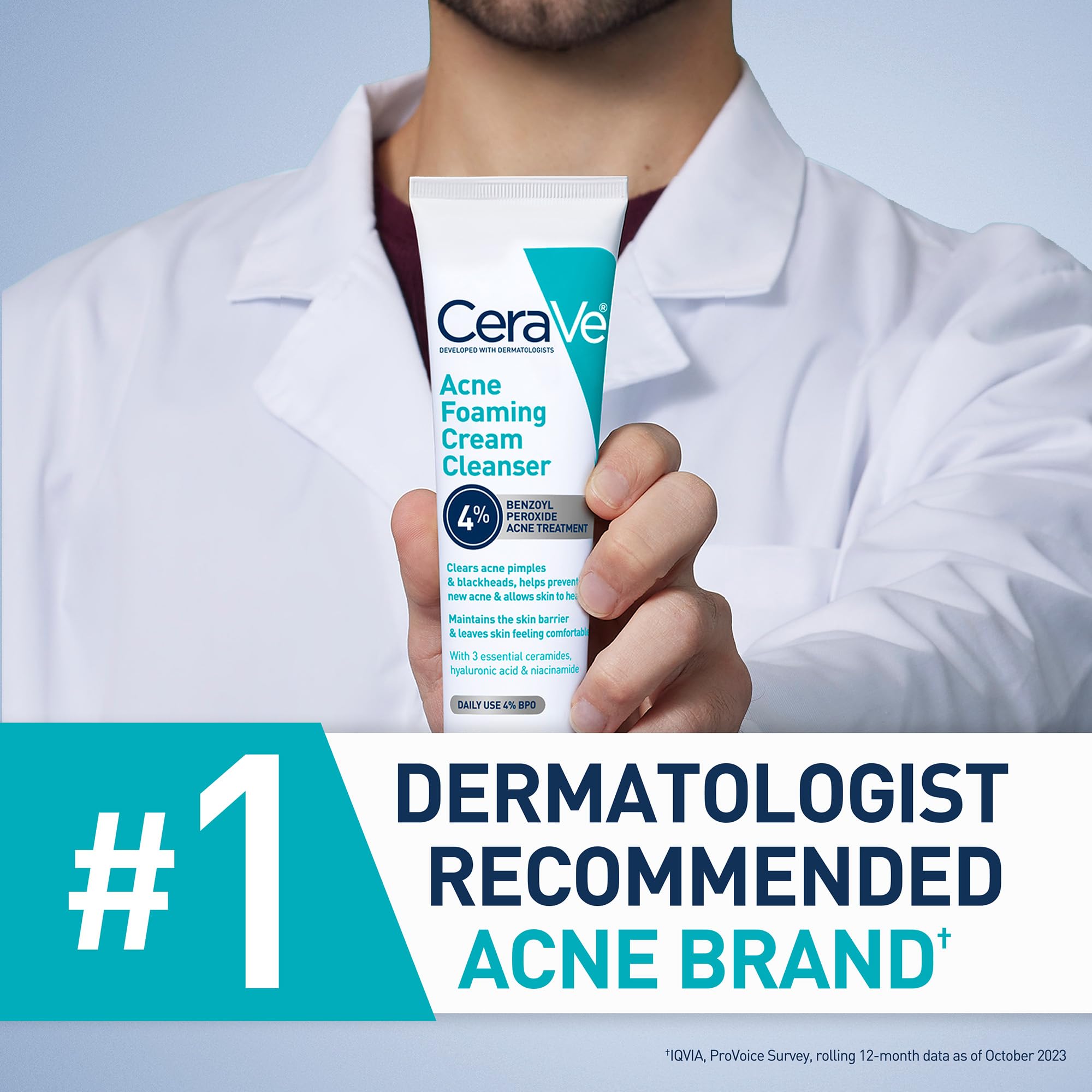 CeraVe Acne Foaming Cream Cleanser 150ml - Image 4