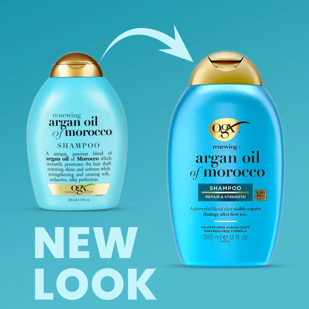 OGX Renewing Moroccan Argan Oil Shampoo 385ml - Image 2