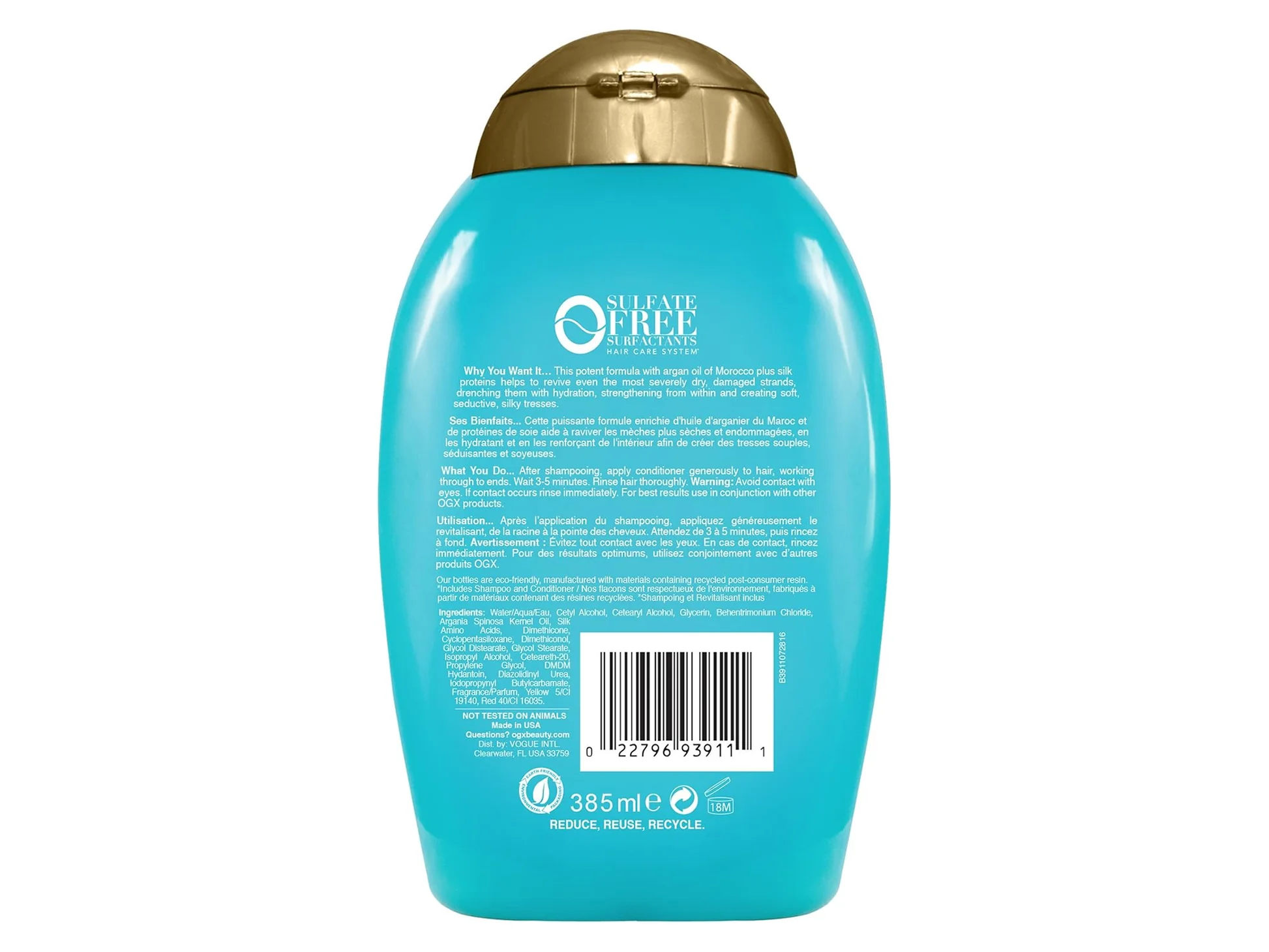 OGX Renewing Moroccan Argan Oil Conditioner 385ml - Image 3