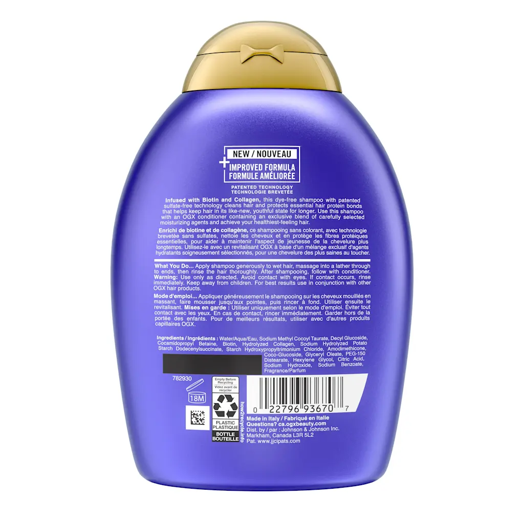 OGX Thick & Full+ Biotin & Collagen Volumizing Shampoo - Image 4