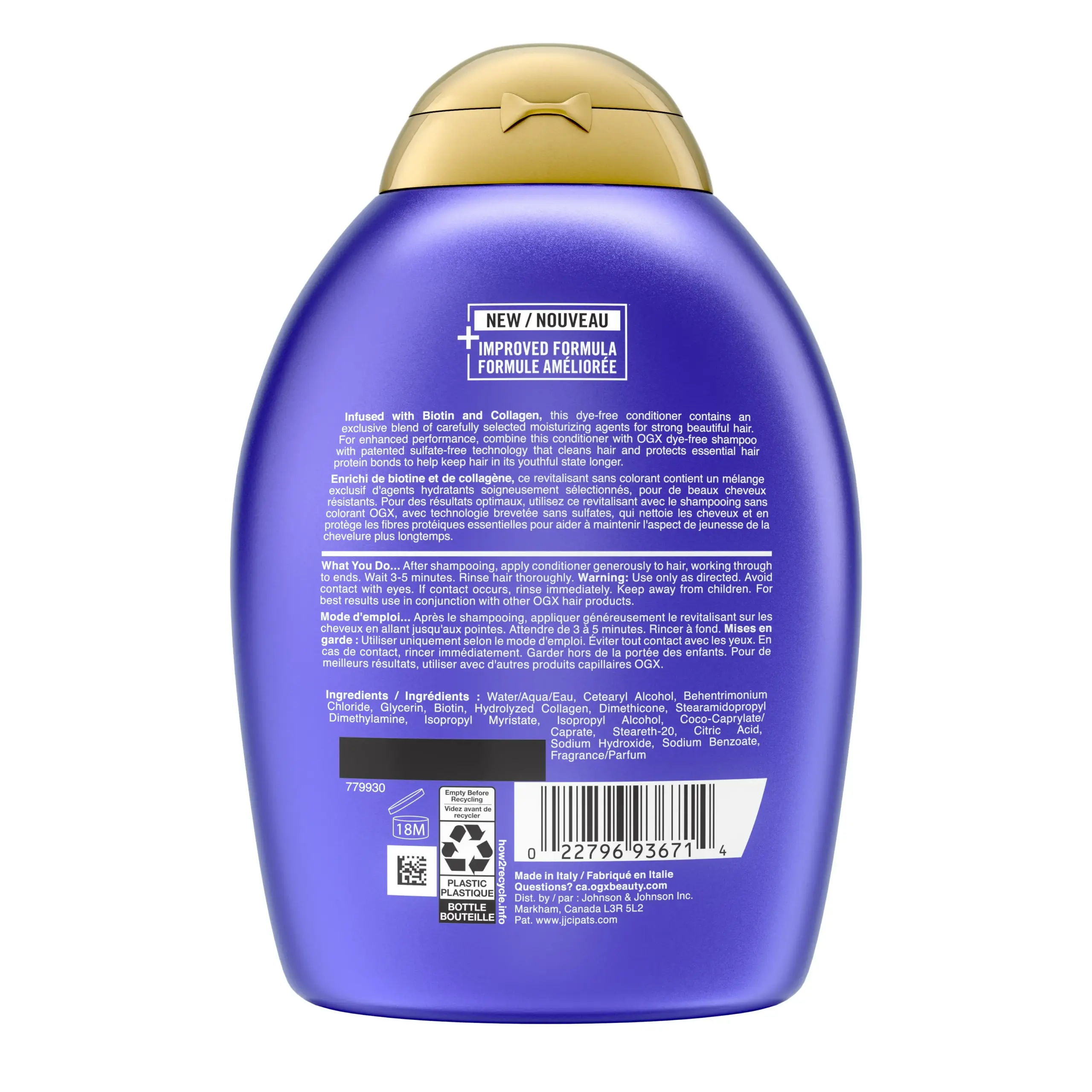 OGX thick & full biotin & collagen volumizing conditioner 385ml - Image 3