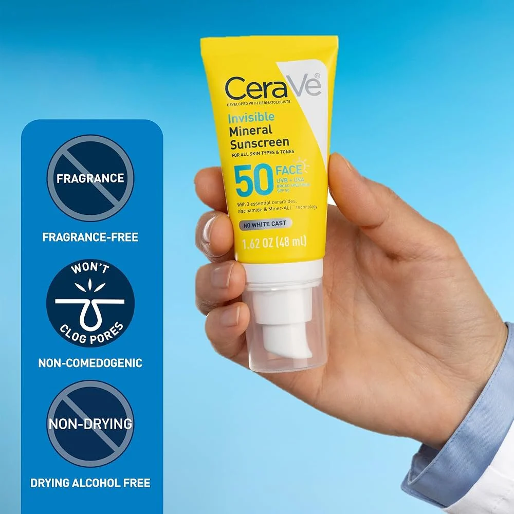 CeraVe Invisible Mineral Sunscreen SPF50 48ml - Image 4