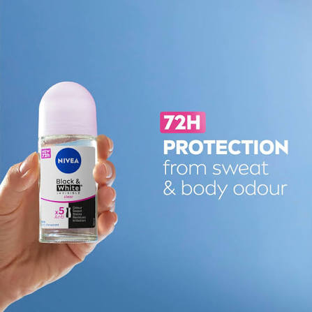 Nivea - Black & White Invisible Clear 72H Anti-Perspirant Roll On - Image 3