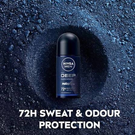 Nivea Men Deep Dark Wood Men Roll On 50ml - Image 4