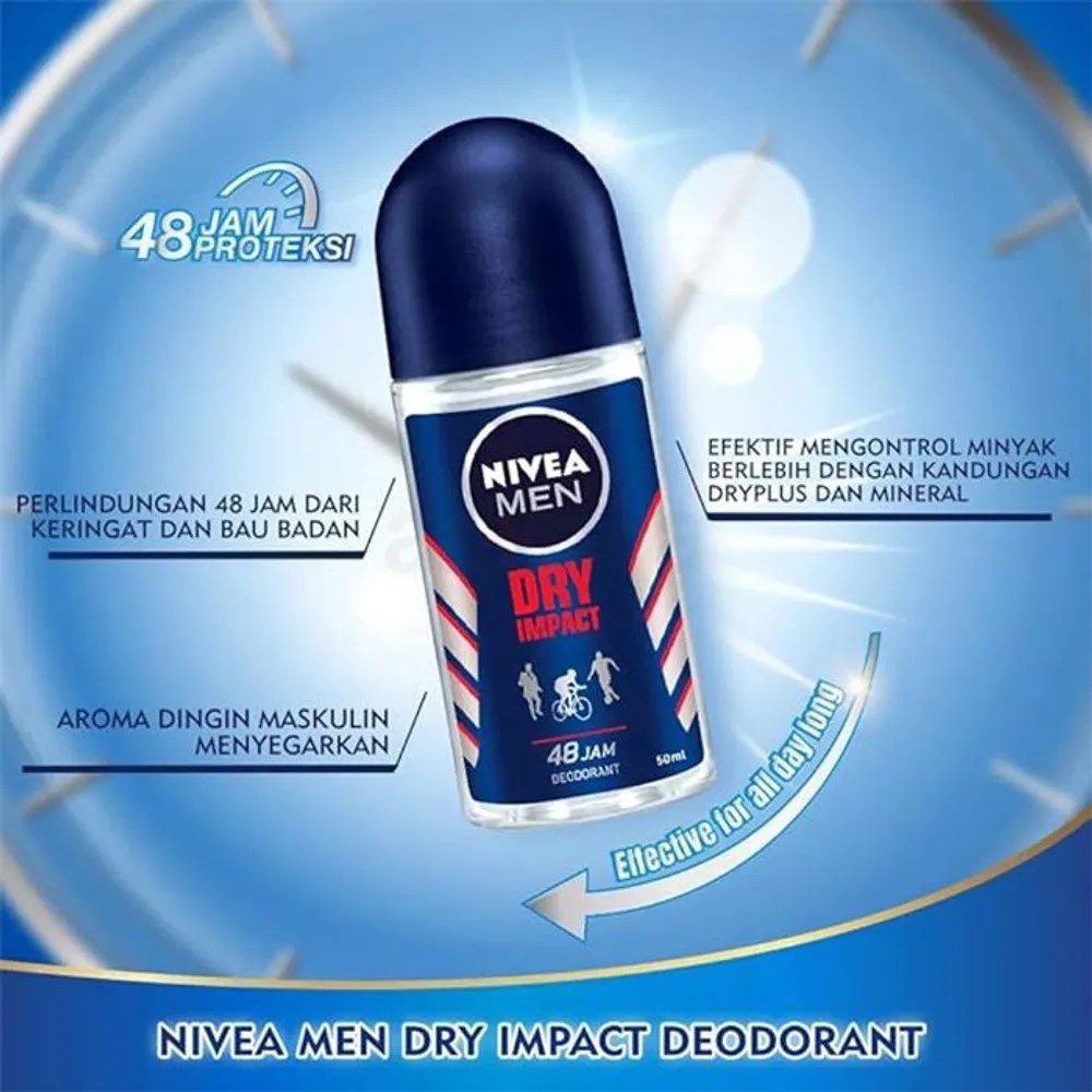 NIVEA MEN Dry Impact Roll-on 50 ML - Image 2