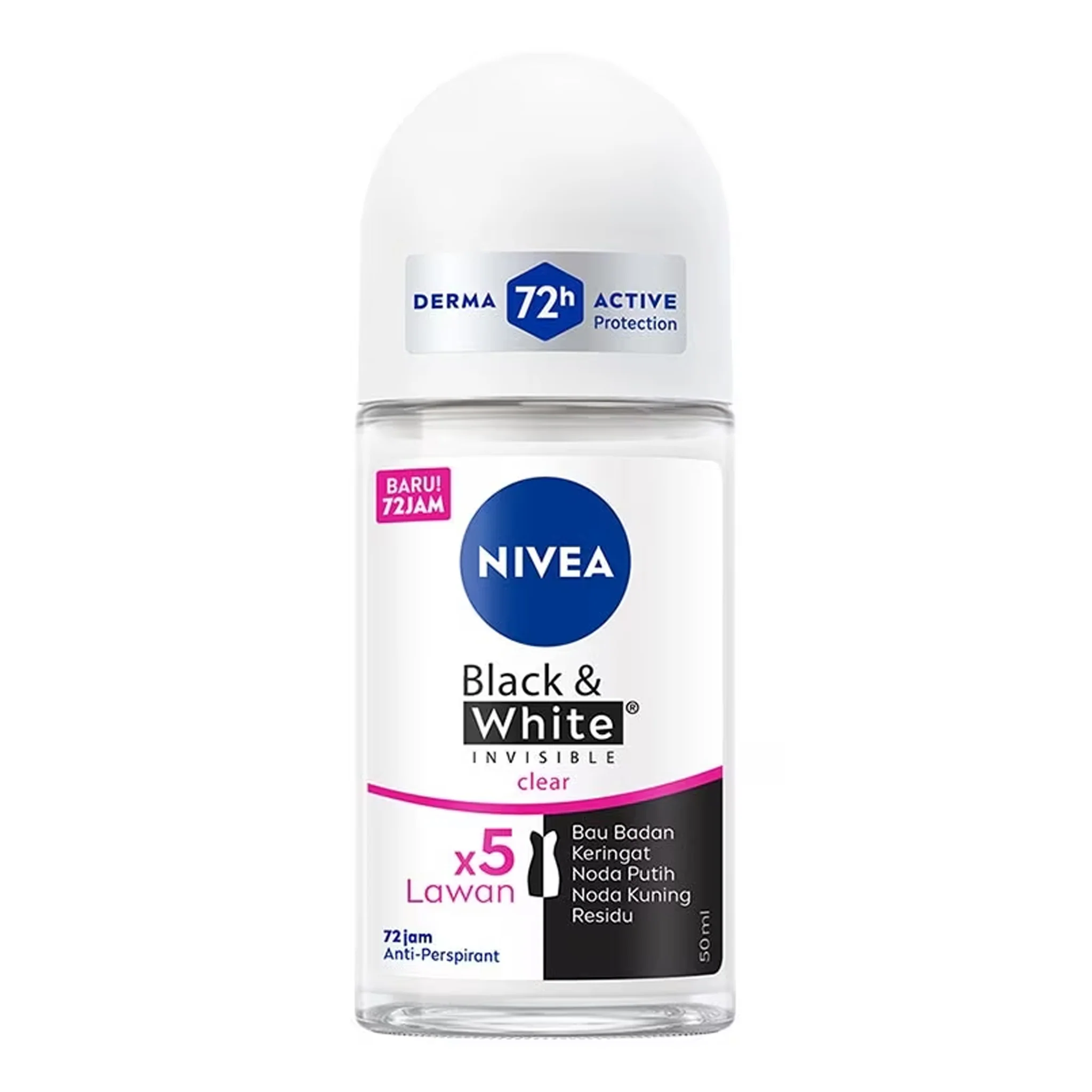 Nivea - Black & White Invisible Clear 72H Anti-Perspirant Roll On