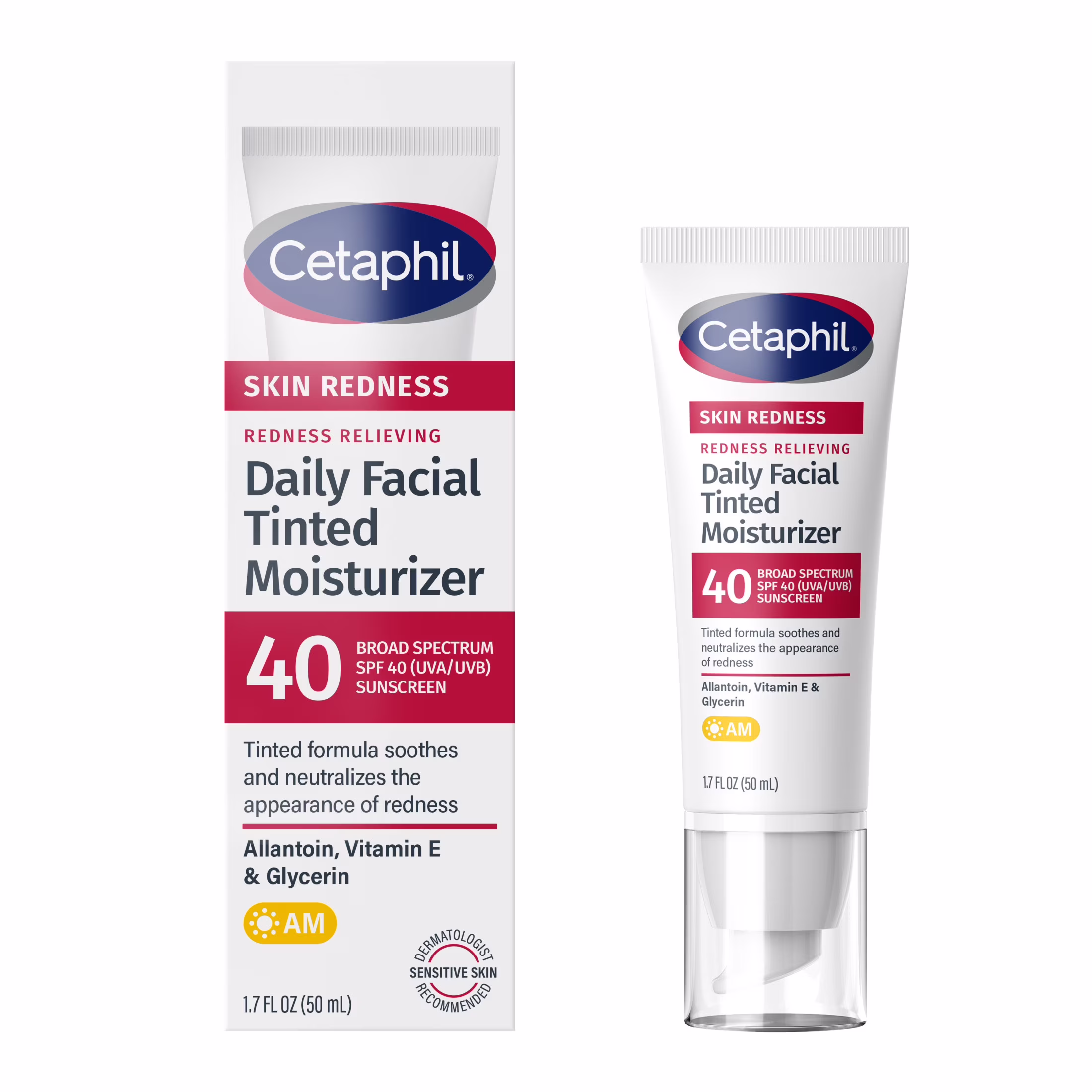Cetaphil Redness Relieving Daily Facial Tinted Moisturizer SPF 40 (50ml)