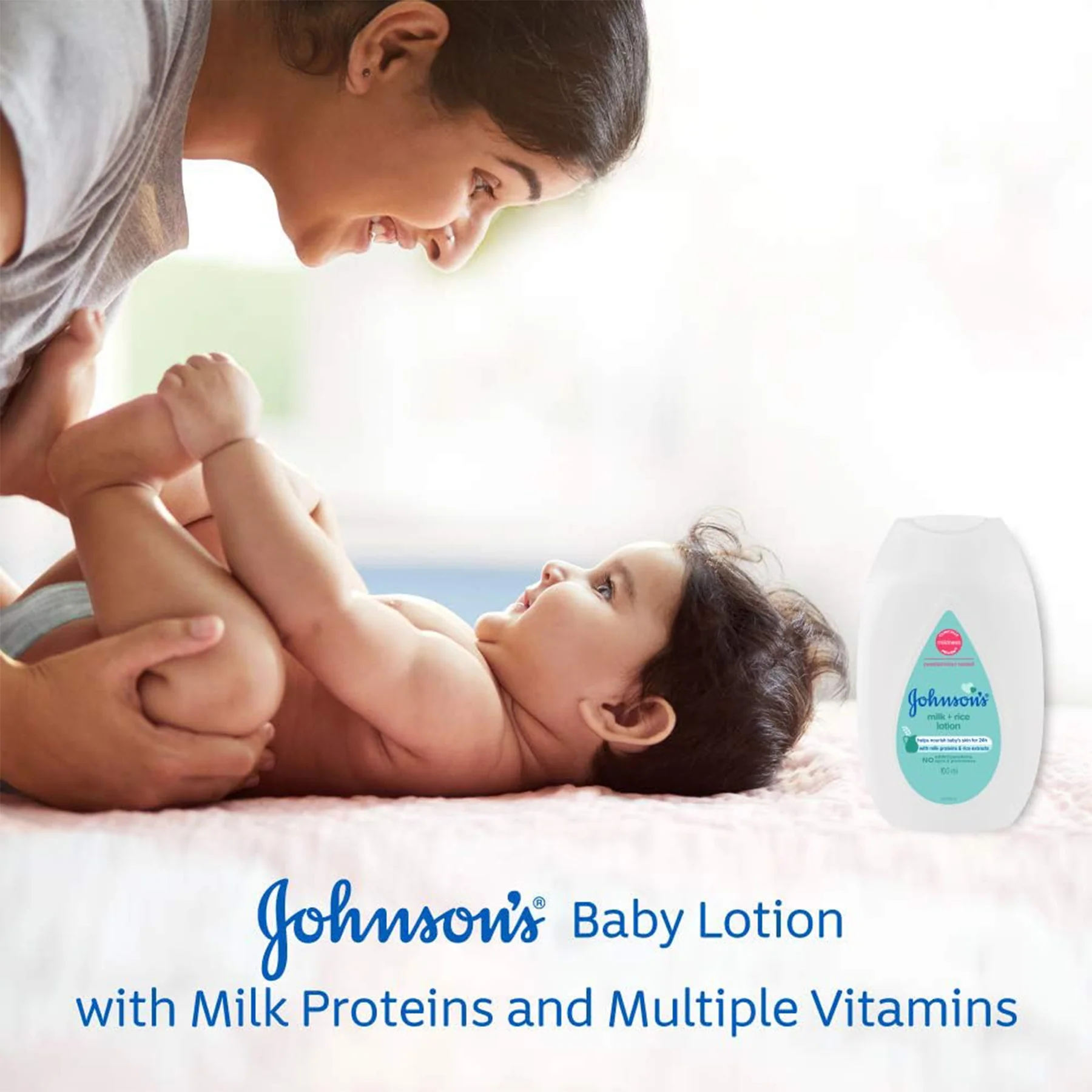 Johnson’s Baby Nourishing Milk & Rice Baby Lotion – 100ml - Image 2
