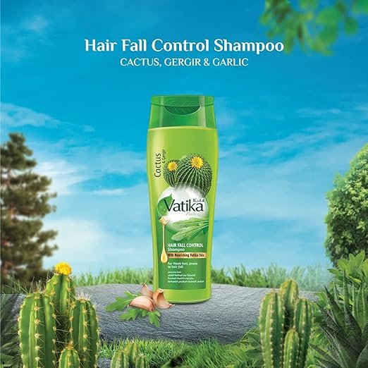 Vatika Cactus & Gergir Hair Fall Control Shampoo 400ml - Image 4