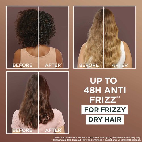 GARNIER Ultimate Blends Smoothing Hair Food Coconut conditioner - 350 ml - Image 4