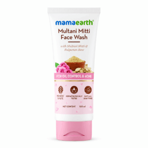Mamaearth Face Wash with Multani Mitti & Bulgarian Rose For Oil Control & Acne - 100 ml