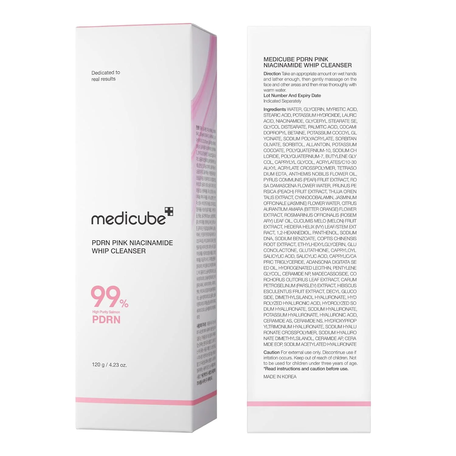 Medicube pdrn pink niacinamide whip cleanser 120g - Image 2