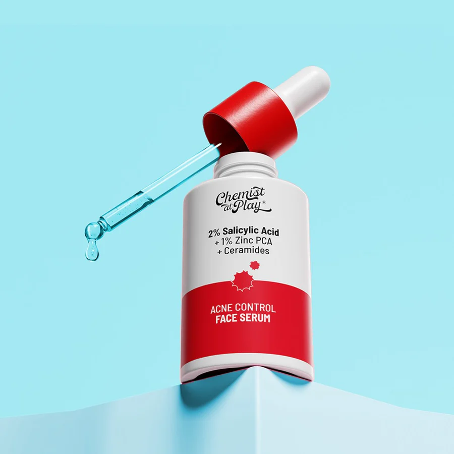 Chemist At Play 2% Salicylic Acid Face Serum Treats Active Acne, Controls Excess Oil - Image 3